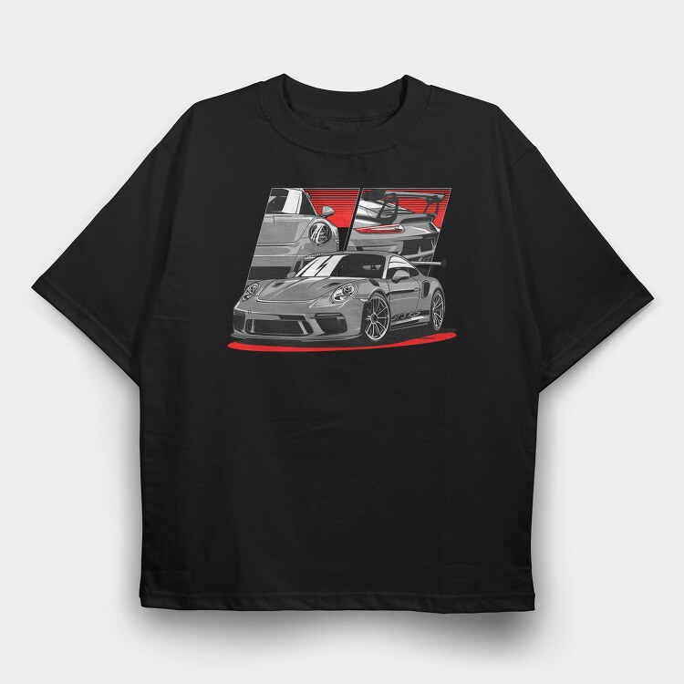 Porsche Gt3 Rs 2, Tricou Oversize Barbati (Unisex)
