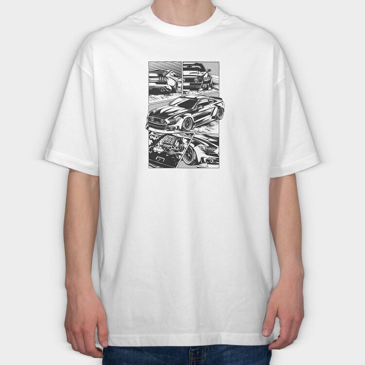 PANEL MUSTANG, Tricou Oversize Barbati (Unisex)