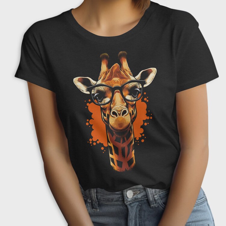 Giraffe With Glasses, Tricou Femei