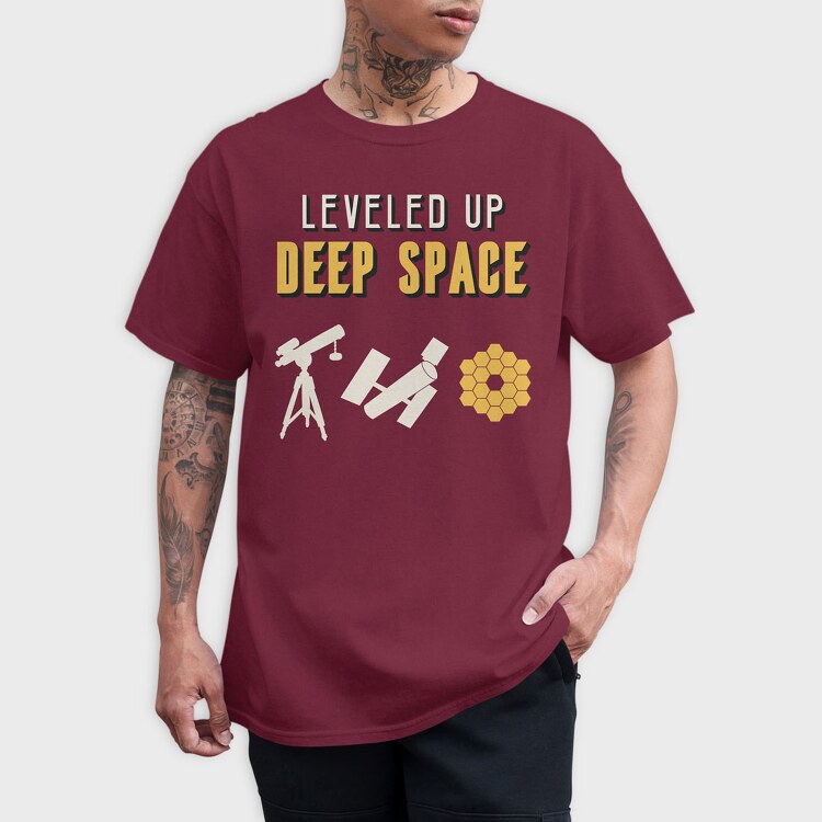 Leveled Up Telescopes, Tricou Barbati (Unisex)