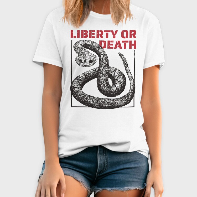 Liberty or Death Snake, Tricou Barbati (Unisex)