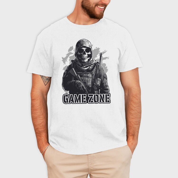 Skull Soldier Game, Tricou Barbati (Unisex)
