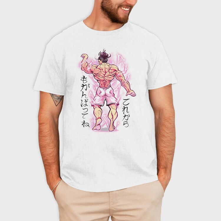 Bodybuilder Back Anime, Tricou Barbati (Unisex)