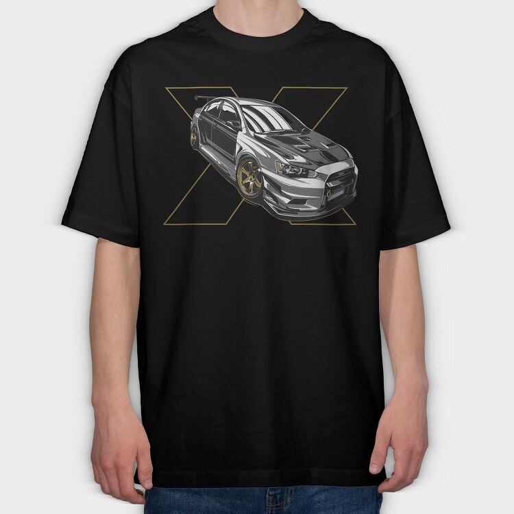LANCER EVO X, Tricou Oversize Barbati (Unisex)