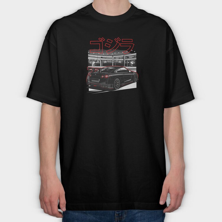GTR R35 Back, Tricou Oversize Barbati (Unisex)