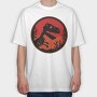 Jurassic Dinosaur Skeleton, Tricou Oversize Barbati (Unisex)