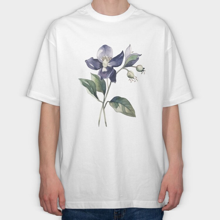 Nightshade Flower, Tricou Oversize Barbati (Unisex)