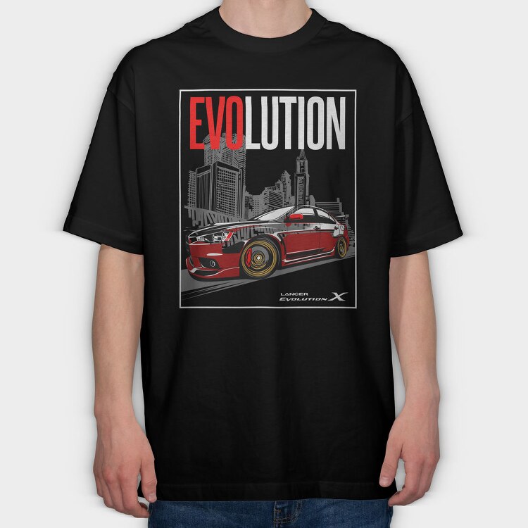 Lancer Evo X 2, Tricou Oversize Barbati (Unisex)