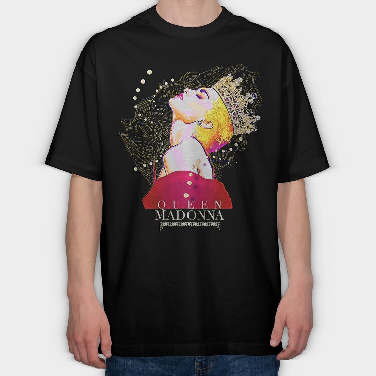 Queen Madonna, Tricou Oversize Barbati (Unisex)