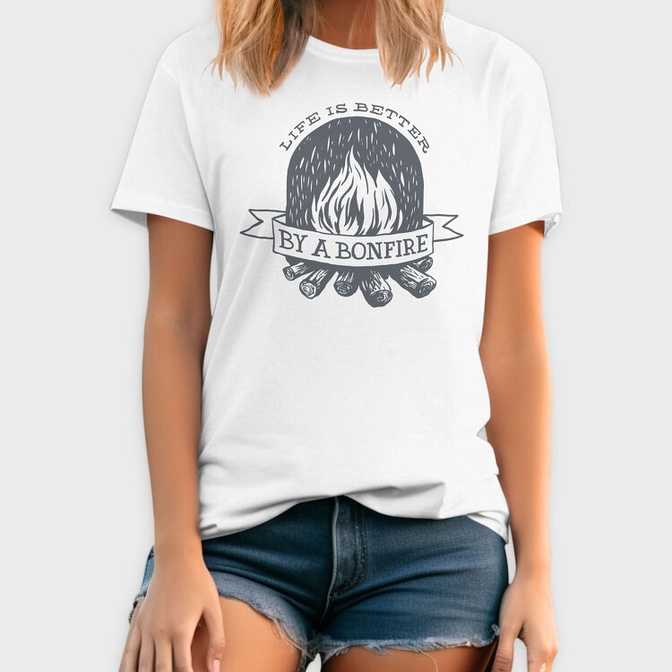 Life Is Better by a Bonfire, Tricou Barbati (Unisex)