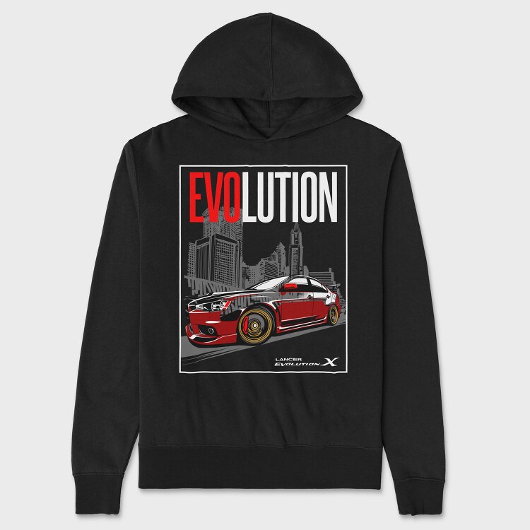 Lancer Evo X 2, Hanorac Oversize Barbati (Unisex)