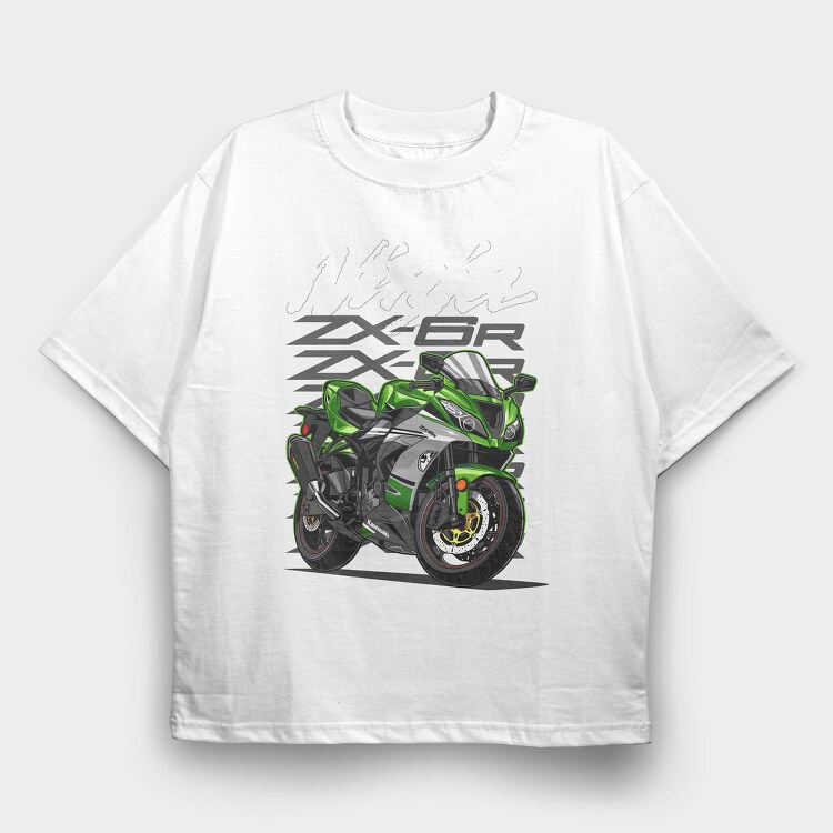 Kawazaki ZX6R, Tricou Oversize Barbati (Unisex)