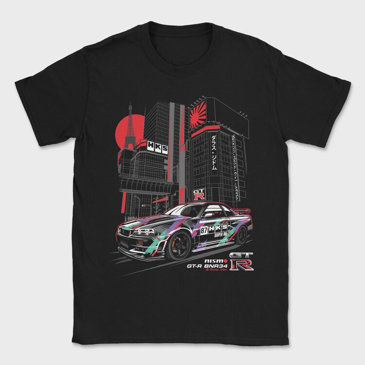 HKS R34, Tricou Barbati (Unisex)