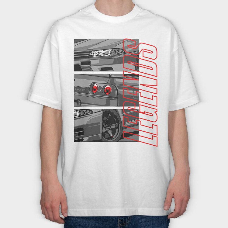 GTR R32 Legends, Tricou Oversize Barbati (Unisex)