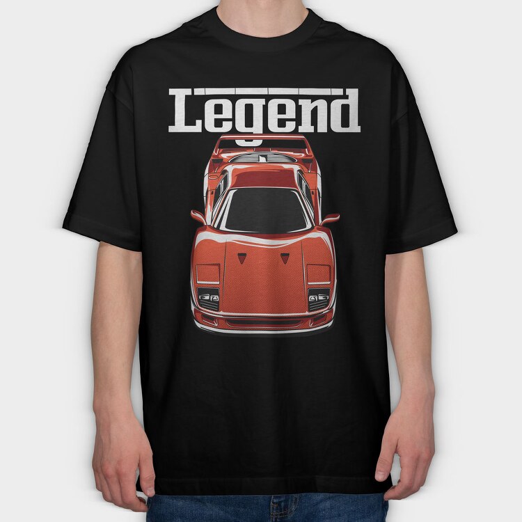 Ferrari F40, Tricou Oversize Barbati (Unisex)