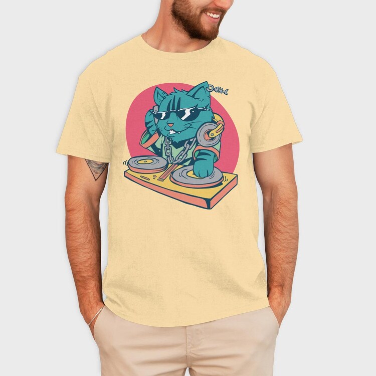 DJ Cat, Tricou Barbati (Unisex)
