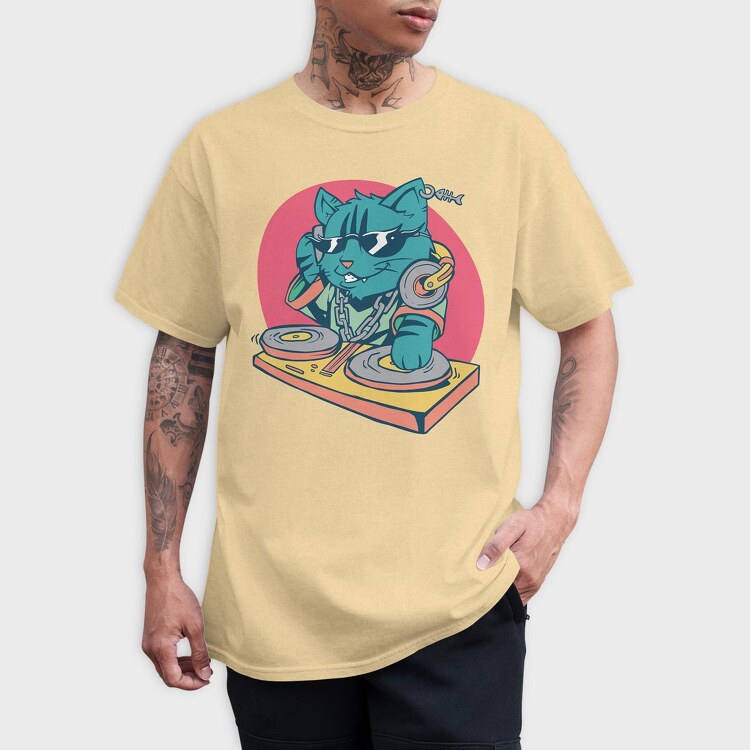 DJ Cat, Tricou Barbati (Unisex)