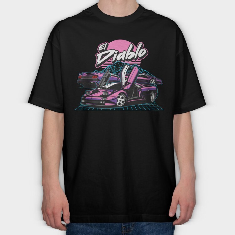 El Diablo, Tricou Oversize Barbati (Unisex)