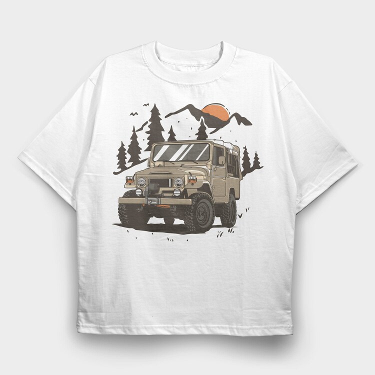fj40, Tricou Oversize Barbati (Unisex)