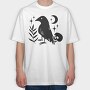 Night Raven And Skull Mug, Tricou Oversize Barbati (Unisex)