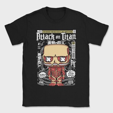 Attack Titan Pop Art, Tricou Barbati (Unisex)