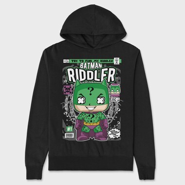 Batman Riddler Mystery, Hanorac Oversize Barbati (Unisex)