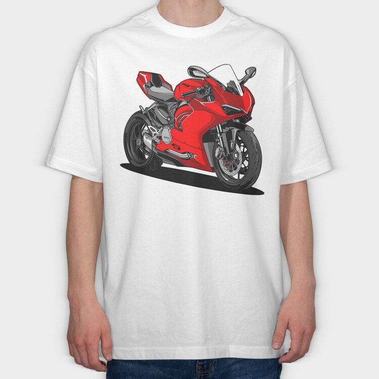 Ducati Panigale V2, Tricou Oversize Barbati (Unisex)