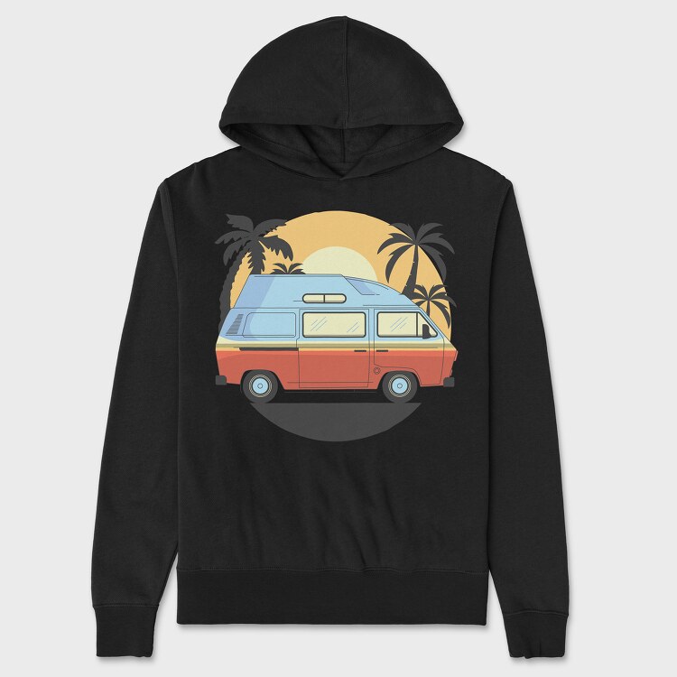 Camper Van, Hanorac Oversize Barbati (Unisex)