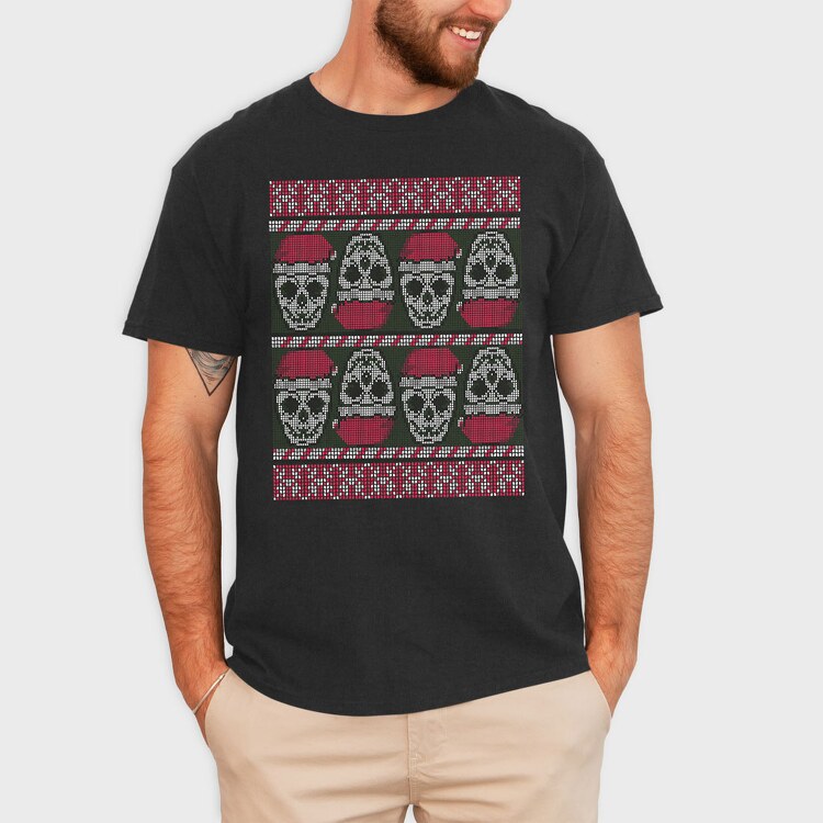 Skulls Ugly Sweater, Tricou Barbati (Unisex)