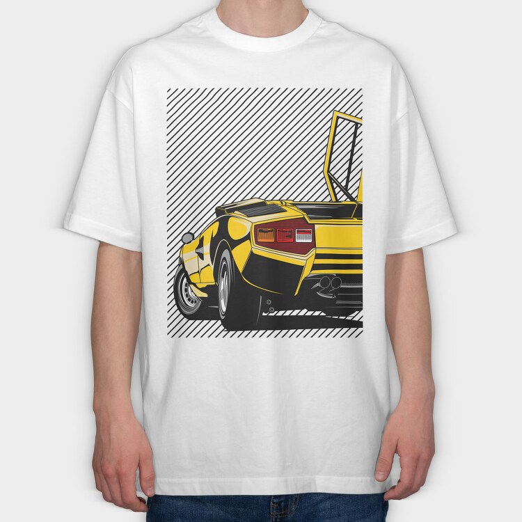 Countach, Tricou Oversize Barbati (Unisex)