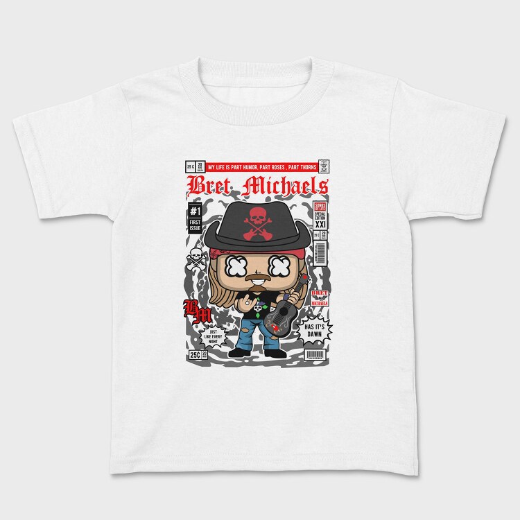 Brets Rockin Skull Guitar, Tricou Copii