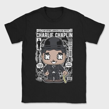 Charlie Chaplin Comic, Tricou Barbati (Unisex)
