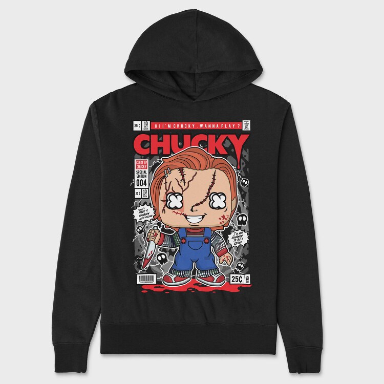 Chuckys Blood Bath, Hanorac Oversize Barbati (Unisex)