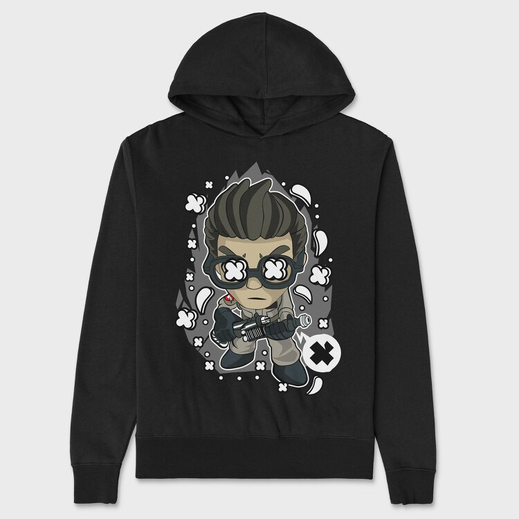 Cyberpunk Aviator, Hanorac Oversize Barbati (Unisex)