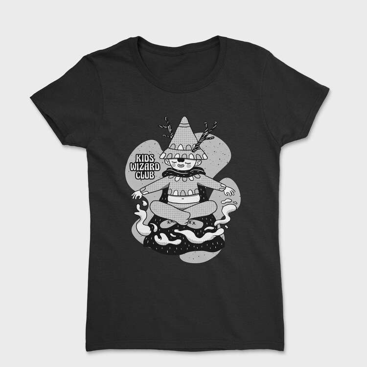 Cartoon Wizard Kid Fantasy Kids Club, Tricou Femei