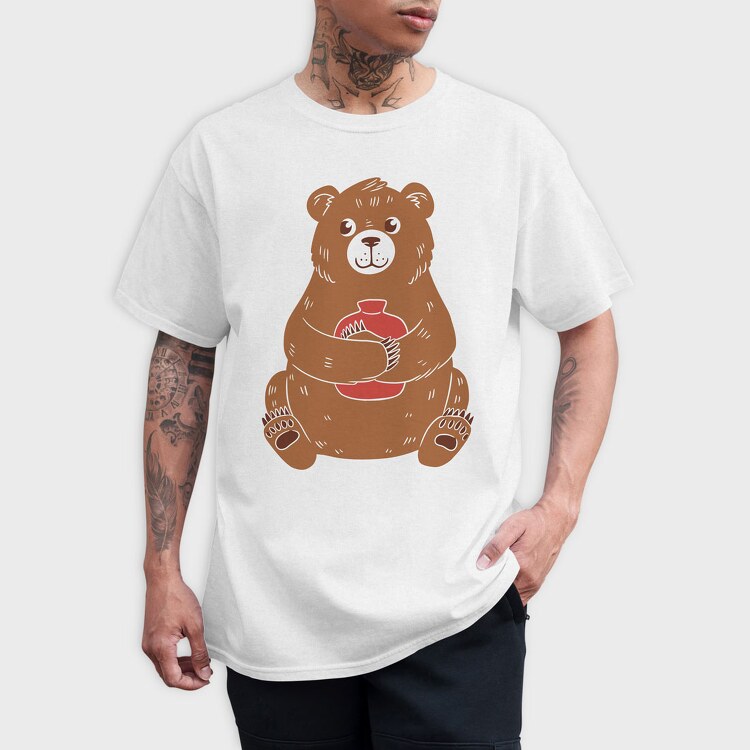 Cute Hot Water Bear, Tricou Barbati (Unisex)