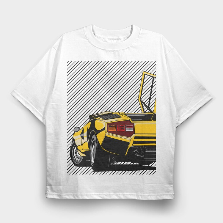 Countach, Tricou Oversize Barbati (Unisex)
