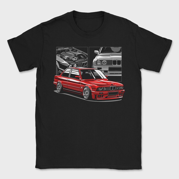 BMW E30 M3, Tricou Barbati (Unisex)