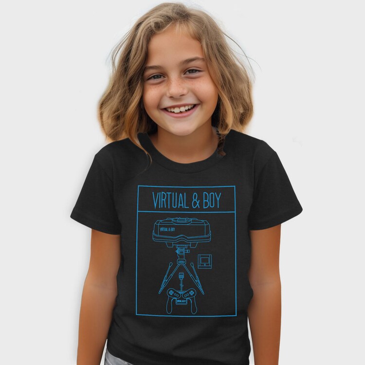 Retro Gaming Virtual And Boy, Tricou Copii
