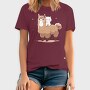 Cute Lama and Cat, Tricou Barbati (Unisex)