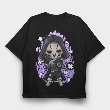 Dark Knight Chibi, Tricou Oversize Barbati (Unisex)