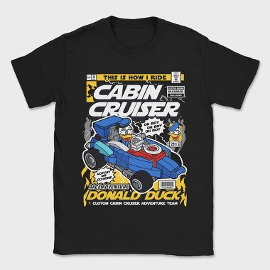 Donald Duck Racer, Tricou Barbati (Unisex)
