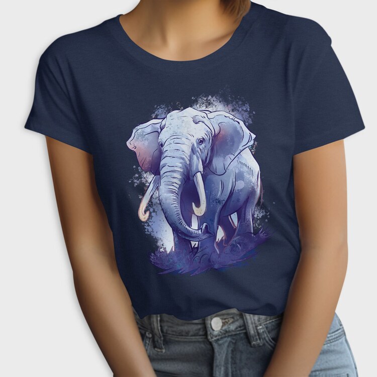 Watercolor Elephant, Tricou Femei