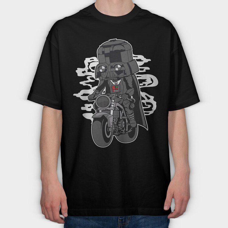 Darth Vader Rider, Tricou Oversize Barbati (Unisex)