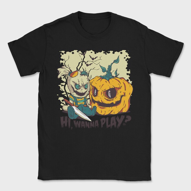 Wanna Play Halloween, Tricou Barbati (Unisex)