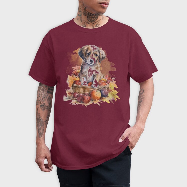Watercolor Puppy, Tricou Barbati (Unisex)