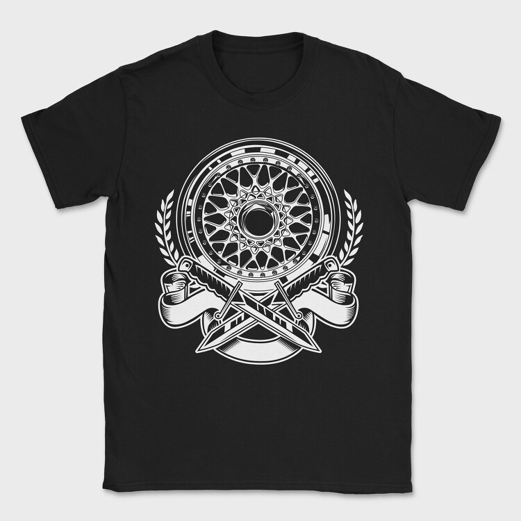 BBS WHEELS, Tricou Barbati (Unisex)