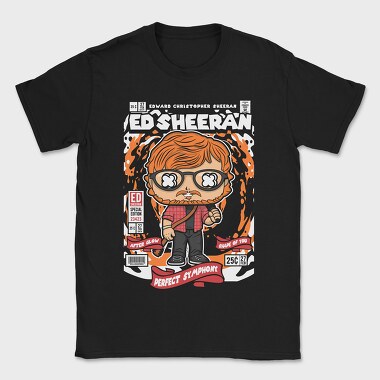 Ed Sheeran Comic Pop Art, Tricou Barbati (Unisex)
