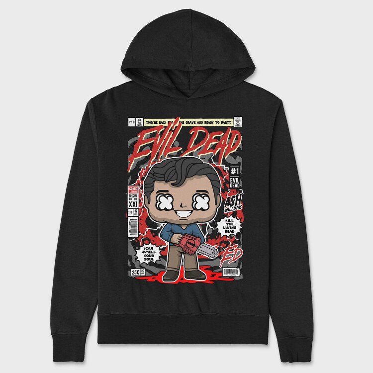 Evil Dead Ash, Hanorac Oversize Barbati (Unisex)
