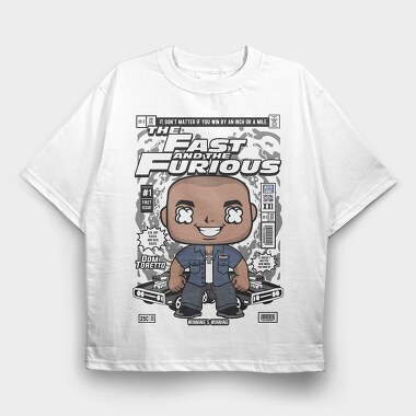 Furious Racer Pop Art, Tricou Oversize Barbati (Unisex)